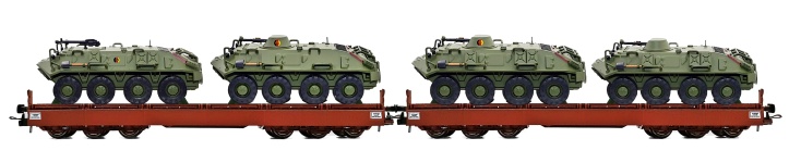 NPE Modellbau NW22220 - H0 - 2-tlg. Set Militärtransport Samms 4860 NVA, DR, Ep. IV